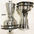 8 Inch Rowell Aluminium Darbuka 2 Years Warranty - Tunable All-Weather Synthetic Head Darbak Fine Tuned Darbag Doumbek Congo Bongo 8'' Darbuka drum. 