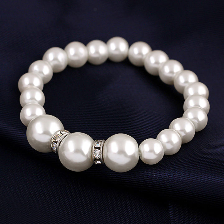 Women%20Faux%20Pearls%20Alloy%20Necklace%20Bracelet%20Earrings%20Wedding%20Bridal%20Jewelry%20Set%20-%20Image%204
