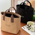 【ALLGOOD】Thick Canvas Bag Original Genuine Goods Japanese Style Pure Color Satchel Student Tote Bag Work Clothing Mommy Bento Lunch Box Bag. 