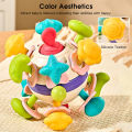 HelloKimi Baby Toy Early Childhood Education Baby Teether Manhattan Hand Ball Grip Training Ringing Bell Baby Rattle Manhattan Ball Newborn Baby Rattling Tooth Baby Toys Busy Toy Sensory Baby Teething Fun. 