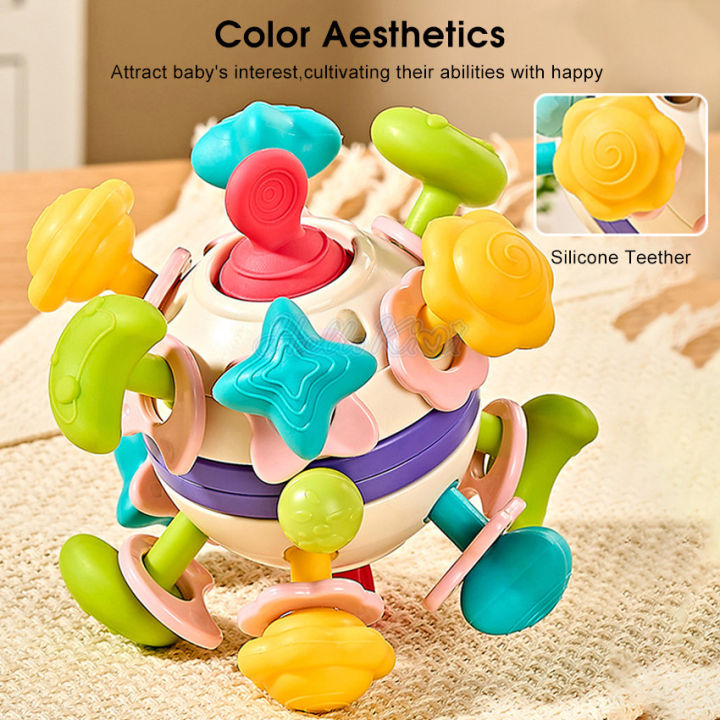 HelloKimi%20Baby%20Toy%20Early%20Childhood%20Education%20Baby%20Teether%20Manhattan%20Hand%20Ball%20Grip%20Training%20Ringing%20Bell%20Baby%20Rattle%20Manhattan%20Ball%20Newborn%20Baby%20Rattling%20Tooth%20Baby%20Toys%20Busy%20Toy%20Sensory%20Baby%20Teething%20Fun%20-%20Image%205