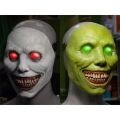 Smile white face eyes demon mask skull Halloween horror cosplay exorcist mask. 