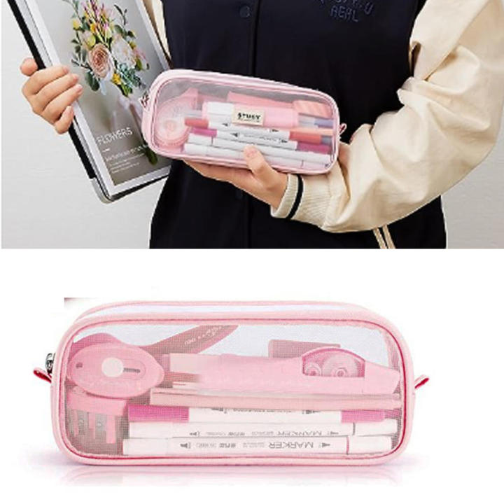 Pencil%20Case%20With%20Compartments%20Teen%20Girl%20Pencil%20Case%20Transparent%20Pencil%20Case%20Grid%20Mesh%20Pen%20Bag%20Multifunctional%20Organizer%20Box%20-%20Image%206