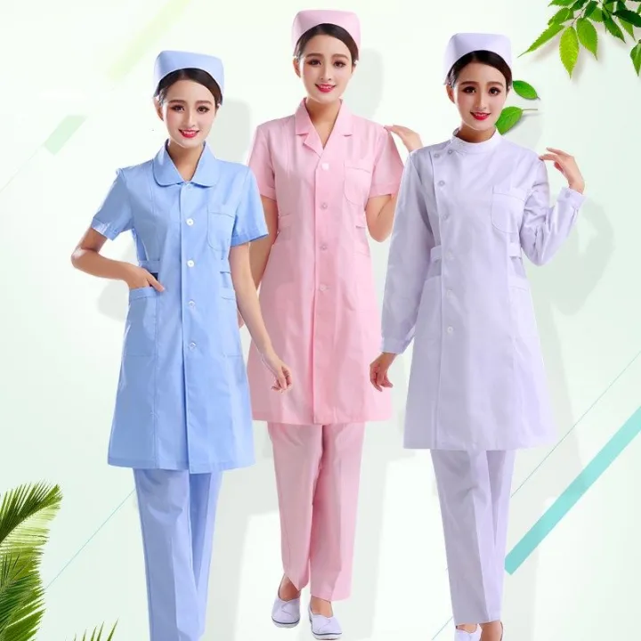 Nurses'%20Uniform%20Women's%20White%20Gown%20Doctor's%20Overall%20Long%20Sleeve%20Winter%20Summer%20Beauty%20Salon%20Workwear%20Short%20Sleeve%20Thin%20Long%20Sleeve%20Thick%20-%20Image%202