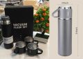 Vacuum Flask Set Stainless Steel Drinking Metal Water Bottle Gift High Quality Vacuum Flask Bottle - 500ml. 