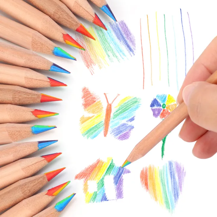 1/5/10Pcs%20Wood%207%20Colors%20Rainbow%20Core%20Colored%20Pencils%20DIY%20Cute%20Color%20Pencil%20For%20Kid%20School%20Graffiti%20Drawing%20Painting%20-%20Image%202