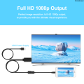 RenconghoujuanHot Selling USB Female to HDMI-compatible Male 1080P HDTV TV Digital AV Adapter Cable Converter Cord for Micro USB/Type C/Lightning Wire. 