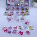 【Exclusive Offer】30pcs Sanrio Cinnamoroll My Melody Kuromi Transparent Peas Stickers Storage Box Children Diy Decorative Materials Stickers. 