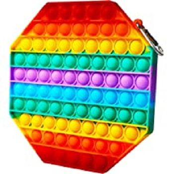 Jumbo Pop Push Fidget Toys, Huge Pop, Big Size Push Pop Bubble Fidget Toy, 1Pcs 8 Inch 100 Bubbles Relief Stress Mega Pop Fidget Silicone Toy, for Autistic Kids Special Needs Children