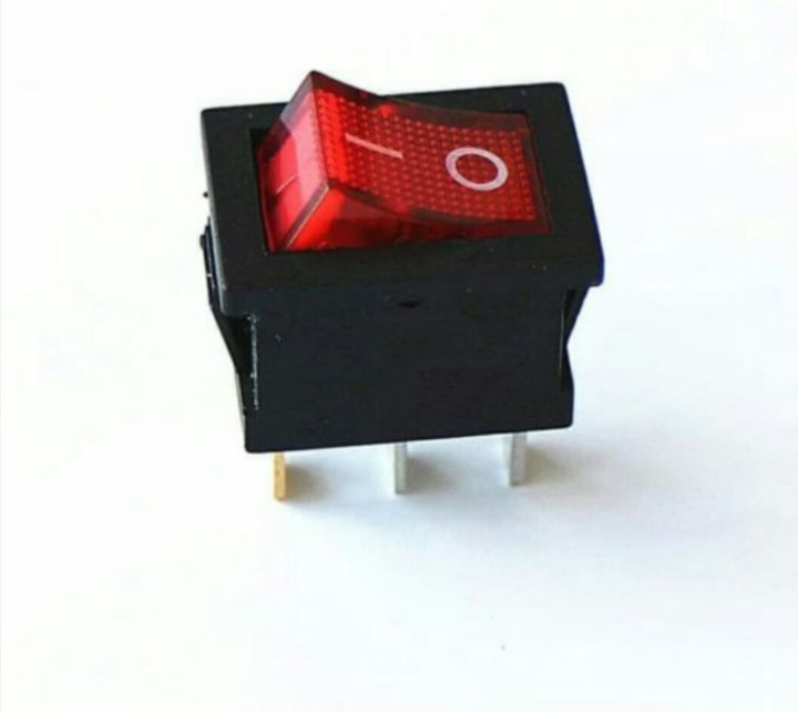 KCD1%206A%20250V%203%20pin%20SPST%20red%20color%20plastic%20rocker%20indicator%20switch%20-%20Image%204