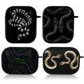 Believesinkinte Animal King Snake Cool Black Airpod Cases Air Pro 3 for AirpodPortable s Pro 2 3rd Pods Gen Airpord Cases Ins Style Black Cover Funda. 