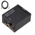 Digital To Analog Audio Converter with Optical Cable. 