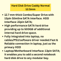 Hard Disk Drive Caddy Normal 12.7mm. 