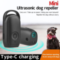 Ultrasonic Dog Repeller Long-Range Training Device USB Rechargeable with LED Light Outdoor Anti-Barking Protection Tool. 
