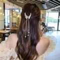 Butterfly Pearl Tassel Hairpin Korean Simple Side Clip Liu Haibian Clip Nicle. 