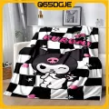 Cartoon Kuromis Pattern Soft Throw Light Weight Flannel Suitable for Living room/Bedroom Warm Blanket. 