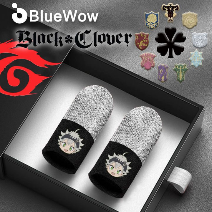 BlueWow New Garena Custom Game【Black Clover:M】Pro+ Finger Gloves Suitable for PUBG Free Fire Mobile Touch Screen Game Double layer splicing Series 86-pin Sweat-proof Thumb Gloves