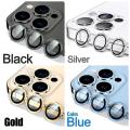 iPhone Camera Lens Ring Protector For iPhone 16 15 14 13 12 11 Pro Max Plus Camera Lens Film Tempered Glass Scratch Resistant Premium 3D Metal Full Cover Protection Blue Black Gold Luminous Purple Colour Rings. 