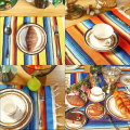 Washable Placemats Mexican Table Runner 33x48cm for Mexican Party. 