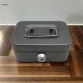 Cash Box with Lock Keepsake Metal Handle Money Box Portable Holder Storage Box Small Lockable Coin. 