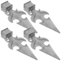 4 Pcs Premium Cast Aluminum Fence Finials Durable Metal Post Toppers Elegant Decorations Garden Fence Heads Gate Post. 
