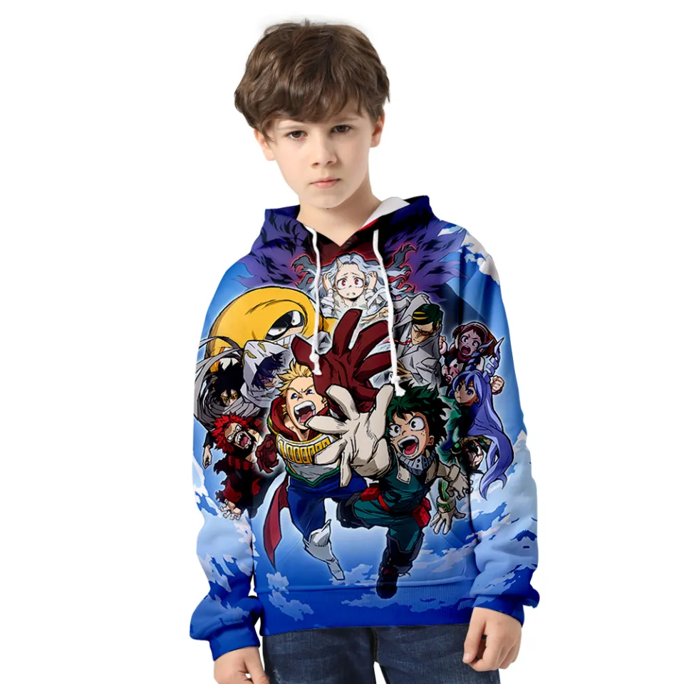 3 14 Years Old Children Anime Hoodie My Hero Academia Hoodies Sweatshirt Boy girl Autumn Winter Kids Anime fans Clothes Daraz.lk