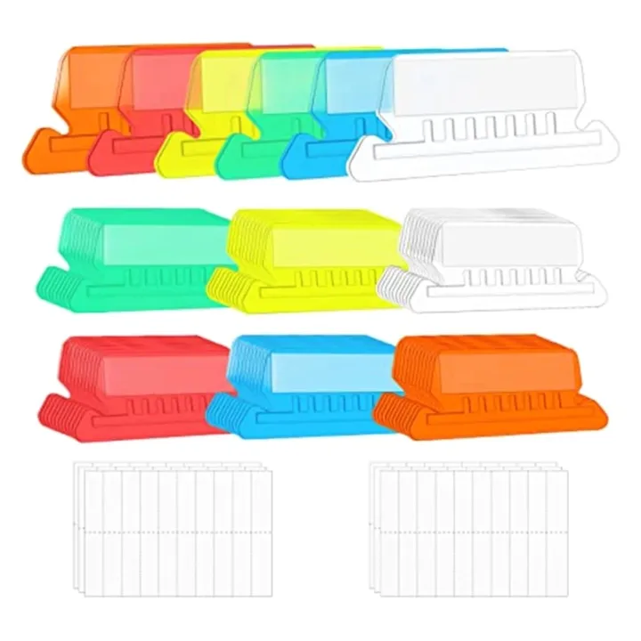 10%20Pieces%20File%20Folder%20Tabs%20Clear%20Colored%20Hanging%20Folder%20Tabs%20with%20Inserts%20for%20Hanging%20Folders%202%20Inch%20Plastic%20Folder%20Tabs%20-%20Image%204