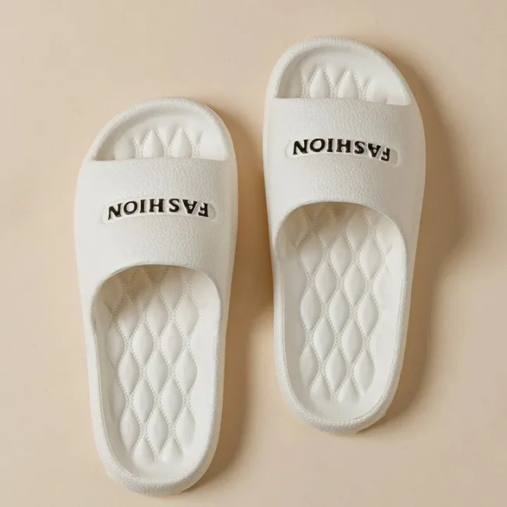 【ZOSR】Fashion Summer Eva Slippers Summer Women Thick Soles Non-slip Home Indoor Outdoor Couple Slippers Bath Flip Flops
