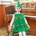 Christmas Costumes for Kids Festive Christmas Tree Costume Set for Girls Easy to Clean Xmas Hat Dress for Performance Cosplay Perfect Holiday Gift Snowman Outfits for Kids. 