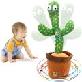 Dancing Cactus Toy Rechargeable with USB Cable for Kids - Can Sing, Record, Talk, Dance, Repeat What You say, Talking Toy for Kids, Funny Educational Toy & Kid's Companion. 