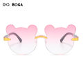 OQ BOGA 8 Colors Unisex Bear Frame Anti UV Kids Sunglasses Children Outdoor Eye Protection Rimless Sun Glasses. 