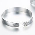 NEHZY925 sterling silver Jewelry Lotus retro silver leaf black bracelet Men Women New jewelry fashion retro high-quality Bangles. 