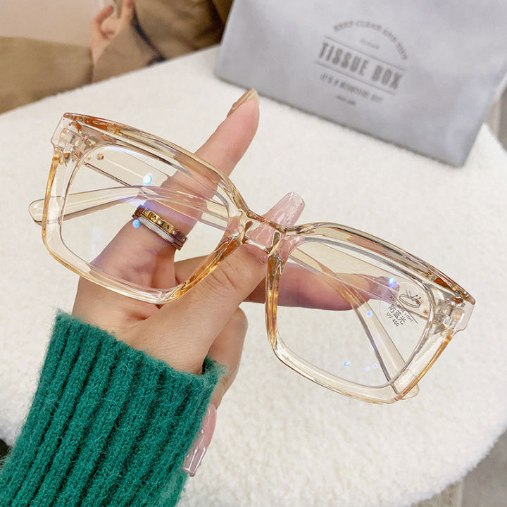 Ultralight%20Cool%20Tawny%20Myopic%20Glasses%20Female%20Transparent%20Frame%20Ins%20Girl%20New%20-%20Image%204