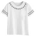Privi Women's Casual T-Shirts Short Sleeve Crew Neck Fashion Top in Black White Red Blue. 