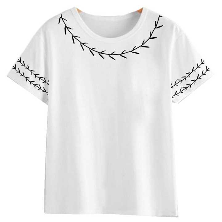 Privi Women's Casual T-Shirts Short Sleeve Crew Neck Fashion Top in Black White Red Blue