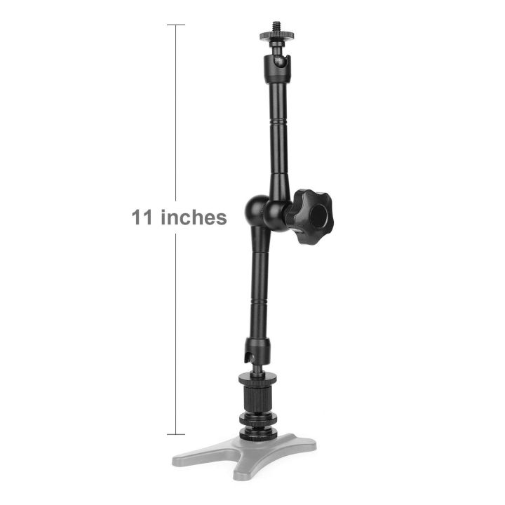 Magic%20Arm%2011%20inch%20Articulating%20Arm%20Magic%20Friction%20with%20Hot%20Shoe%20Mount%20&%201/4%20inch%20Tripod%20Screw%20for%20DSLR%20Camera%20Monitor%20LED%20LCD%20Lights%20DV%20Monitor%20Flash%20Lights%20Microphone%20-%20Image%203