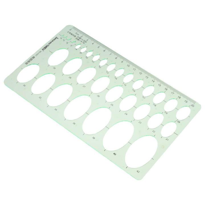 Office Supplie Green Geometry Ruler Oval Style Multi-Function Geometric ...