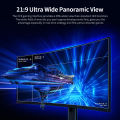 HXSJ Xiaomi Monitor 34'' Curved Gaming Monitor Wqhd Curved Surface Screen Wide Viewing Angle Monitor 144Hz High Refresh Rate Au Plug. 