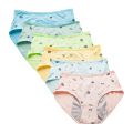 Girls Children Low-rise Physiological Period Leak Proof Menstrual Panties Floral Printing Cotton Underwear Breifs for Teenagers. 