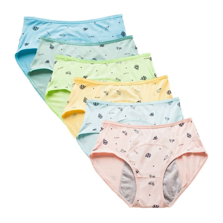 Girls%20Children%20Low-rise%20Physiological%20Period%20Leak%20Proof%20Menstrual%20Panties%20Floral%20Printing%20Cotton%20Underwear%20Breifs%20for%20Teenagers%20-%20Image%204