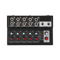 10 Channel Mixing Console Audios Mixer Sound Mixing Board W/ 2 Main Volume Knobs. 