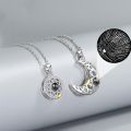 2PCS / Set Couple Gift Jewelry Sun Moon Neckwear Magnet Couple Necklace. 