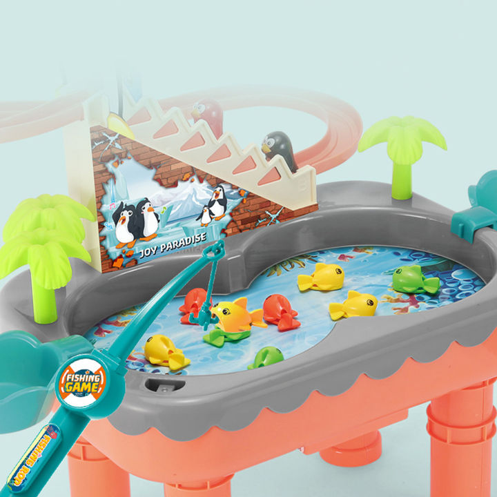 KOKKO%20Kids%20Water%20Table%20Magnetic%20Fishing%20Pool%20Toy%20Set%20With%20Electric%20Slide%20Climbing%20Stairs%20Fishing%20Toys%20Gifts%20For%20Girls%20Boys%20-%20Image%205
