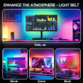 Game Ambient Synchronization Light Strip LED Computer Light Bar Backlight RGB Monitor Display DIY Pickup Light Game Room Decor. 