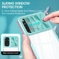 PlusCase for Xiaomi Redmi Note 11 Pro 4G / 5G Phone Case Slide Camera Lens Protection Clear Acrylic Shockproof Back Cover. 