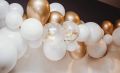 White and Gold Balloon Garland Kit, 60PCS Balloon Garland Including White, Latex Gold & Confetti Balloons Decorations Backdrop Ideal for Wedding Birthday Baby Shower Bridal Party Decorations. 
