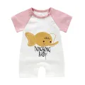 Cotton Short-Sleeved Jumpsuit for Baby Boys and Girls. 