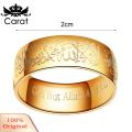 Carat Letter Ring Wear-resistant Titanium Steel Prayer Band Ring. 