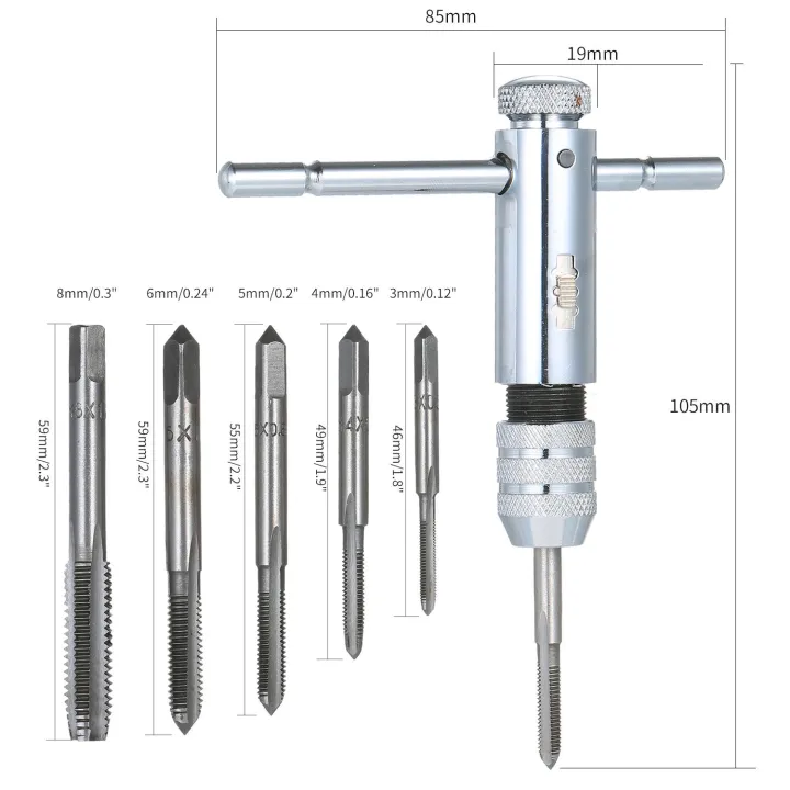 Adjustable%20T-Handle%20Ratchet%20Tap%20Holder%20Wrench%20with%205pcs%20M3-M8%20Machine%20Screw%20Thread%20Metric%20Plug%20Tap%20-%20Image%205