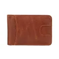 GENODERN Slim Wallets for Men Crazy Horse Cow Leather Short Mini Men Wallet Thin Male Purse. 